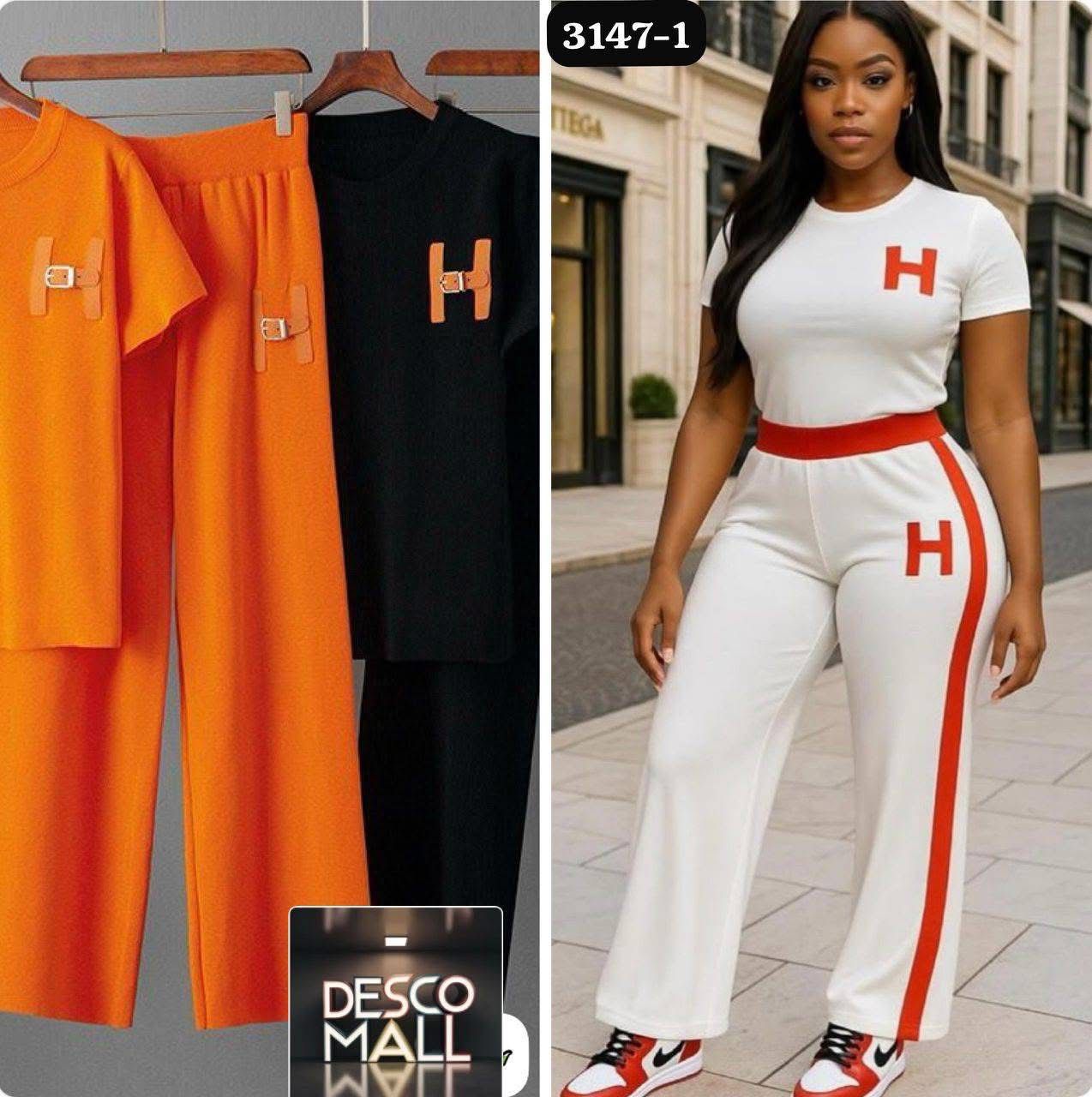 Ensemble t-shirt et pantalon chic look élégant et confortable